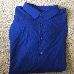 Bright blue men’s dress shirt.  Big & Tall